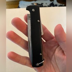 Kriegar German Kat Knife - Folding Pocket Knife Carbon Steel Drop Point